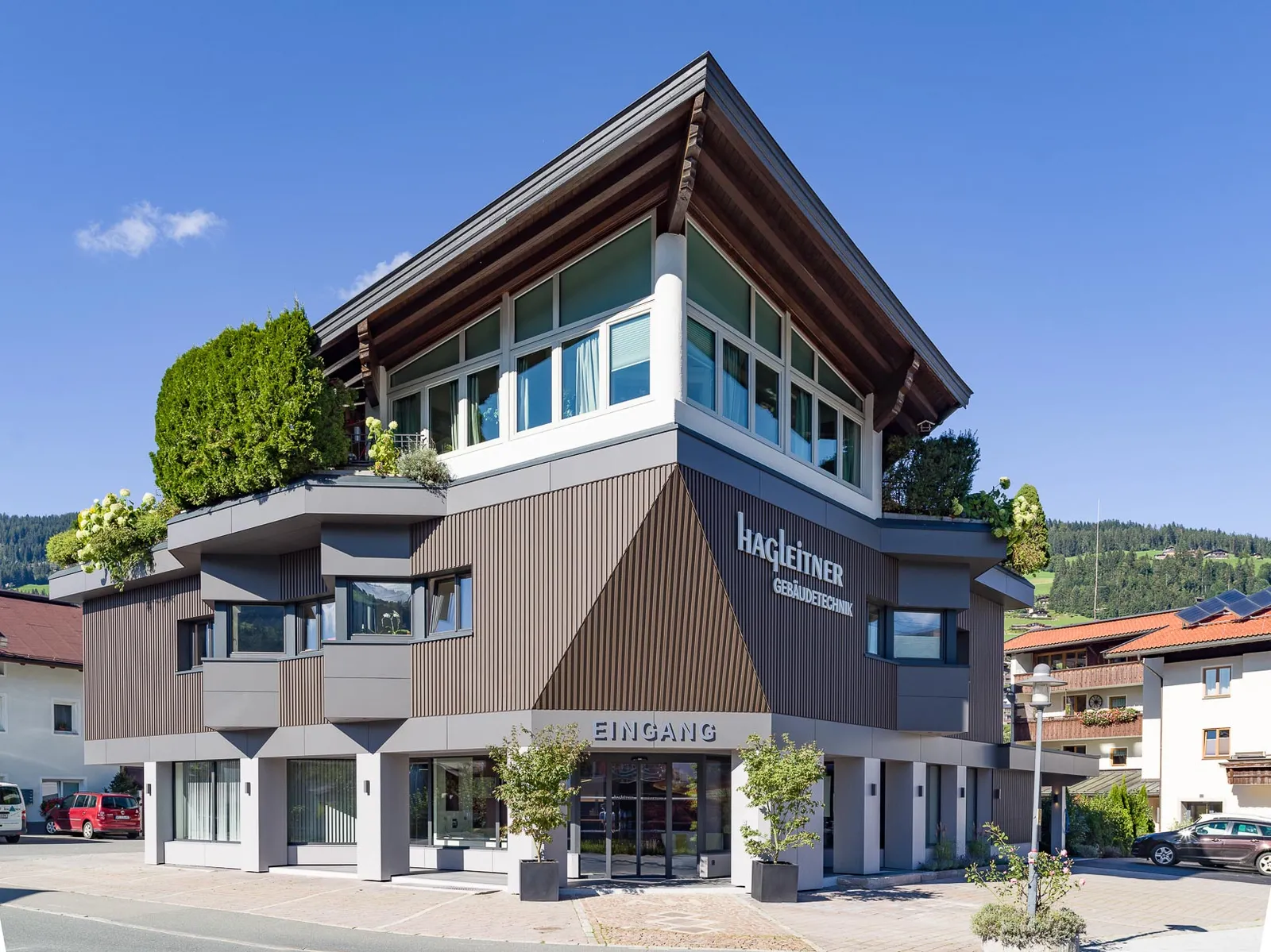 Firmengebäude von Hagleitner Installationen in Kirchberg, bezogen 2020